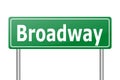 Broadway traffic sign Royalty Free Stock Photo