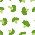 Broccoli cabbage. Seamless Vector Pattern