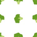 Broccoli cabbage. Seamless Vector Pattern