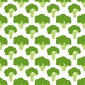 Broccoli cabbage. Seamless Vector Pattern