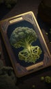 The Broccoli Alchemist: An AI Inspired Tarot Card Unleashing Nature\'s Nourishing Magic