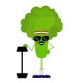 Broccoli athlete heavyweight Royalty Free Stock Photo