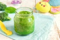 Broccoli baby food Royalty Free Stock Photo