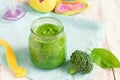 Broccoli baby food Royalty Free Stock Photo