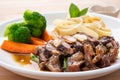 Broccoli beef with pasta Royalty Free Stock Photo