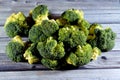 Broccoli (Brassica oleracea var. italica), an edible green plant in the cabbage family (family Brassicaceae, Royalty Free Stock Photo