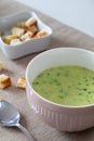 Broccoli cauliflower cream soup Royalty Free Stock Photo