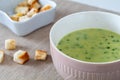 Broccoli cauliflower cream soup Royalty Free Stock Photo