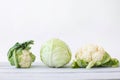 Broccoli and cauliflower. Royalty Free Stock Photo