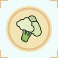 Broccoli color icon