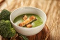 Broccoli cream soup Royalty Free Stock Photo