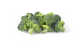 Broccoli Florets On A White Background