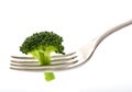 Broccoli on fork Royalty Free Stock Photo