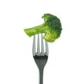 Broccoli on fork