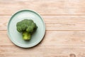 broccoli of fresh green broccoli in bowl over coloredbackground. , close up. Fresh vegetable Royalty Free Stock Photo