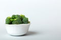 broccoli of fresh green broccoli in bowl over coloredbackground. , close up. Fresh vegetable Royalty Free Stock Photo