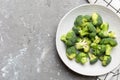 broccoli of fresh green broccoli in bowl over coloredbackground. , close up. Fresh vegetable Royalty Free Stock Photo