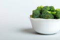 broccoli of fresh green broccoli in bowl over coloredbackground. , close up. Fresh vegetable Royalty Free Stock Photo