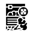 broccoli frozen vegetable glyph icon vector illustration Royalty Free Stock Photo