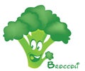 Broccoli icon. Green color. Vegetable collection. Fresh farm healthy food. Smiling face. Cute cartoon character. Education card Royalty Free Stock Photo