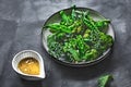 Broccoli Kale and Peas Salad with Pumpkin and Black Sesame