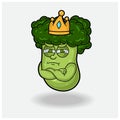 Broccoli Mascot Character Cartoon With Jealous expression