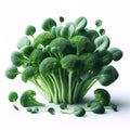 A broccoli microgreens wellness shot, Ai generated image Royalty Free Stock Photo