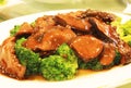 Broccoli and Mushroom on Oyster Sauce