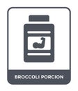 broccoli porcion icon in trendy design style. broccoli porcion icon isolated on white background. broccoli porcion vector icon