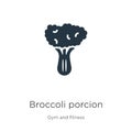 Broccoli porcion icon vector. Trendy flat broccoli porcion icon from gym and fitness collection isolated on white background.
