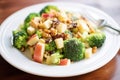 broccoli raisin salad with diced apples for extra crunch