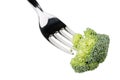 Broccoli raw food isolated over white background. Royalty Free Stock Photo