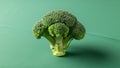 The broccoli s florets are tightly packed displaying a rich deep green Royalty Free Stock Photo