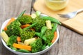 Broccoli salad with carrot ,baby corn and snap pea