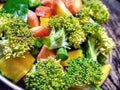 Broccoli salad freshness winter vitamin nutrition healthy food Royalty Free Stock Photo