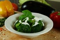 Turkish broccoli salad Royalty Free Stock Photo