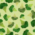 Broccoli seamless pattern. Green broccoli von vegetable