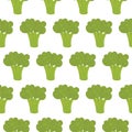 Broccoli seamless pattern