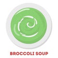 Broccoli soup in a bowl. Healthy dinner and lunch