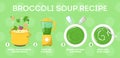 Broccoli soup recipe for cooking at home. Ingredients