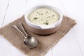 Broccoli stilton soup in a bowl Royalty Free Stock Photo