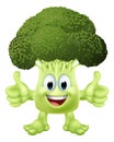 Broccoli Vegetable Cartoon Character Emoji Mascot