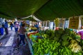 Broccoli  Vendor at public market street market in Sao Jose dos campos Brazil Royalty Free Stock Photo