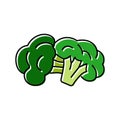 broccoli vitamin color icon vector illustration