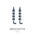 brochette icon in trendy design style. brochette icon isolated on white background. brochette vector icon simple and modern flat