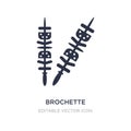 brochette icon on white background. Simple element illustration from Food concept