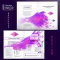 Brochure with Abstract Technology background. Vector