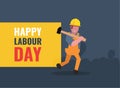 International Labour Day Flat Vector Background Royalty Free Stock Photo