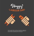 First Of May With Clenched Fist, Happy Labour Day