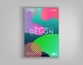 Brochure Cover Design Cards Isolated. Dynamic fashion flat design. Poster, banner, flyer, poster, business card and Royalty Free Stock Photo